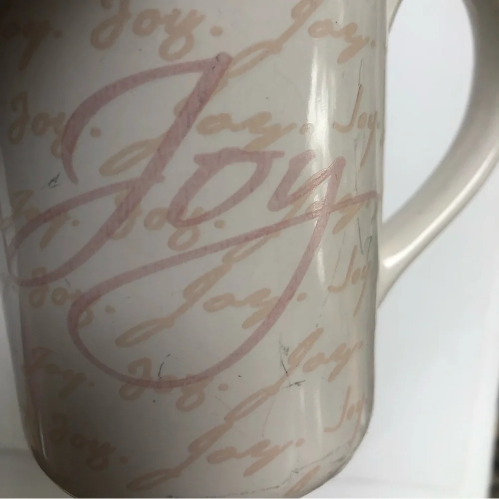 Gibson Joy Pink & White Latte Coffee Mug‎